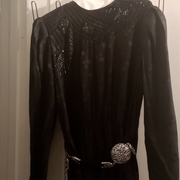 Dennis Goldsmith hand tailored silk dress Size 12 - Picture 1 of 8